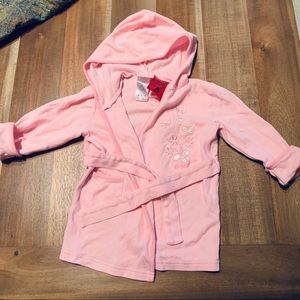 Pink toddler bath robe